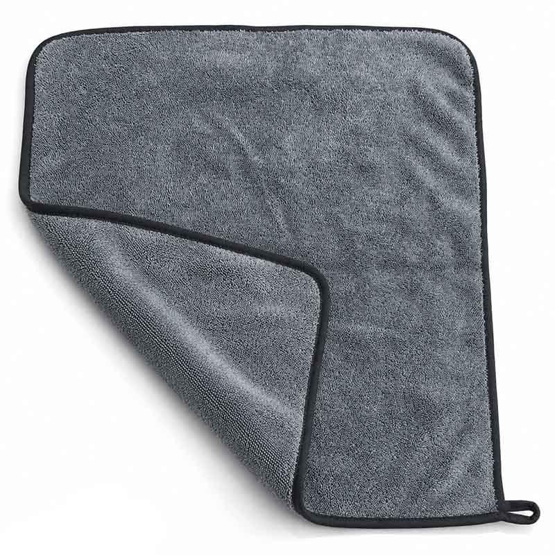 Mikrofaser-Trockentuch Grau 50 × 60 cm extra saugstark mit beidseitiger Igelfaser für Auto, Dusche und Haushalt Reinigung